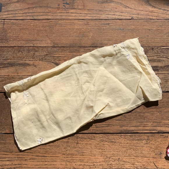 Antique Bedding Antique Net Floral Embroidered Mini Pillow Case